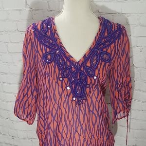 Milly Cabana Beaded Swim Coverup